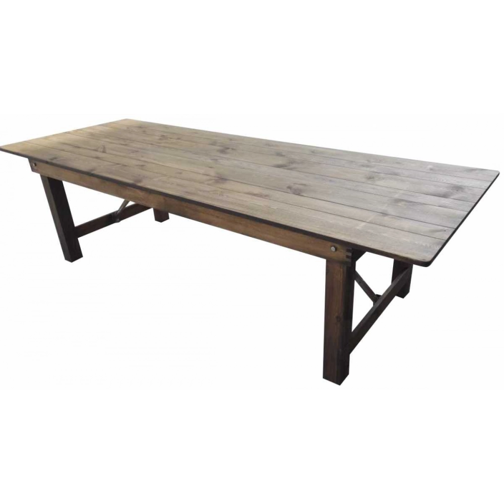 Table en bois rustique 213x102 cm - 6 à 8 personnes – Image 3