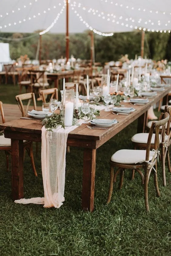 Table en bois rustique 213x102 cm - 6 à 8 personnes – Image 2