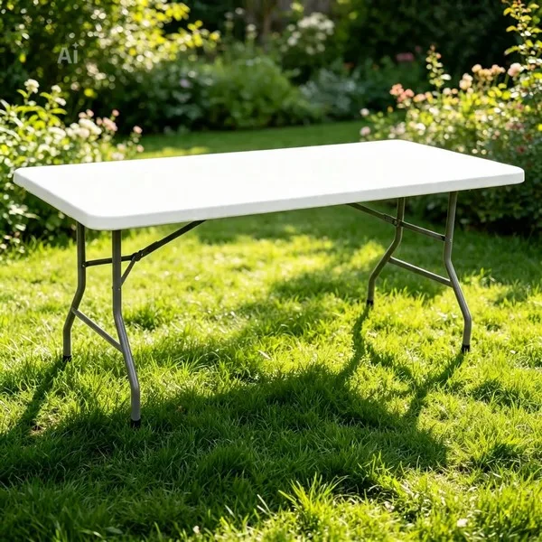 Table rectangulaire plastique Lorca 200x90 cm-8 à 10 personnes