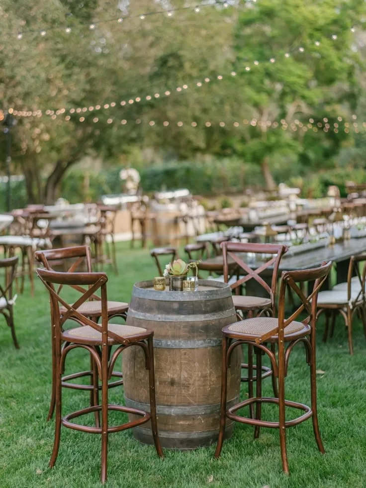 chaise bar dos croisé pour mariage