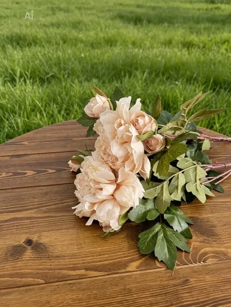 bouquet pivoine artificiel