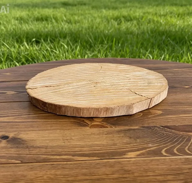 centre de table rondin de bois