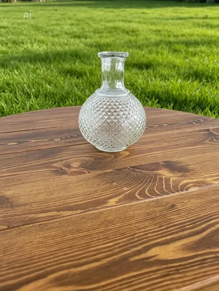 vase Emma texturé verre transparent